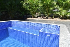 Rectangular plunge pool above ground pool